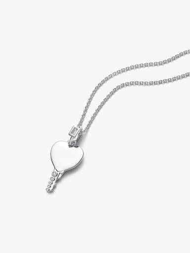 Pingente Llave Grabable En Forma de Coração