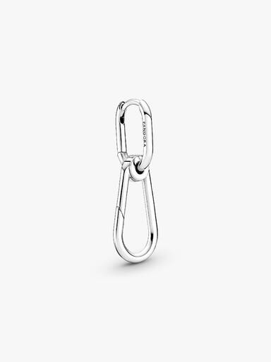 Sterling silver hoop link earring