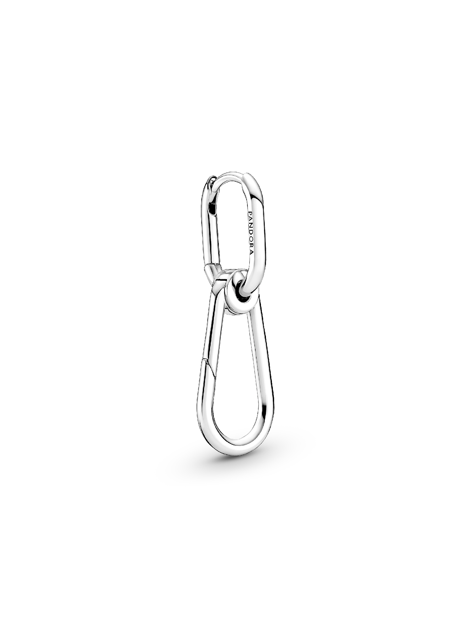 Sterling silver hoop link earring