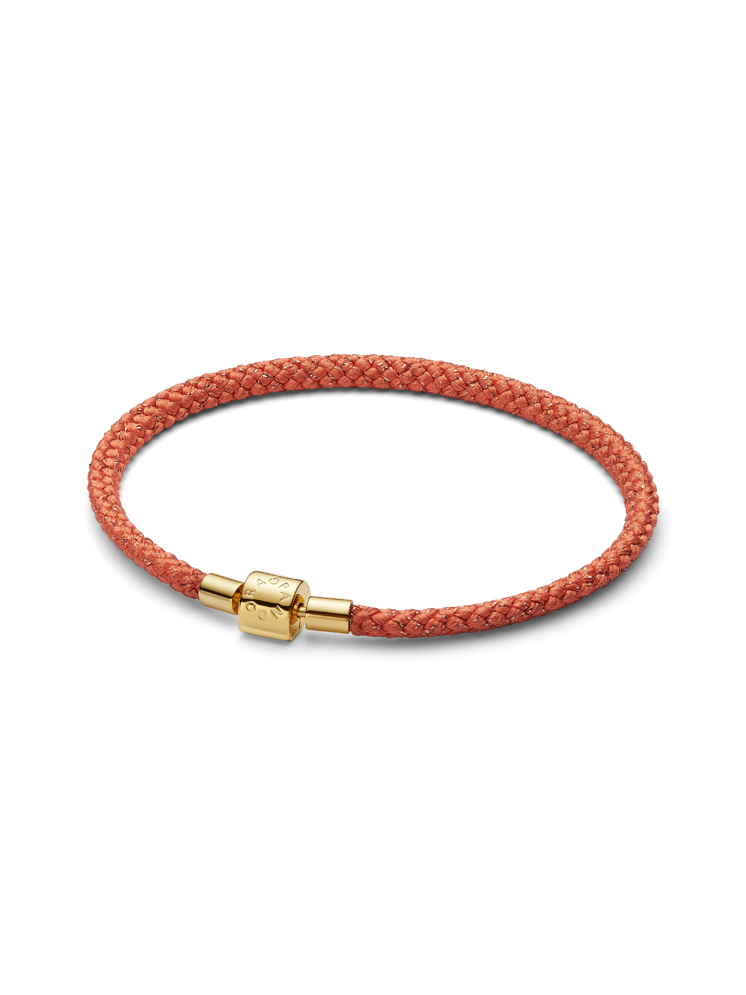 Pulseira de Cordão Laranja Cintilante