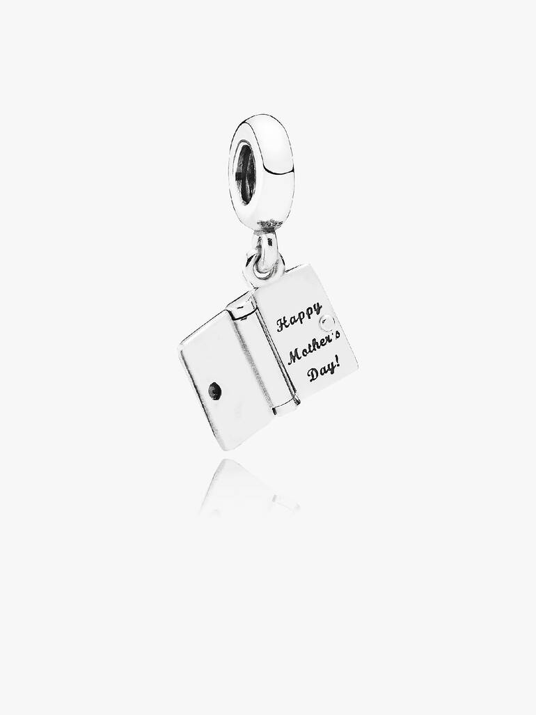 Mothers Day card silver dangle with 14k