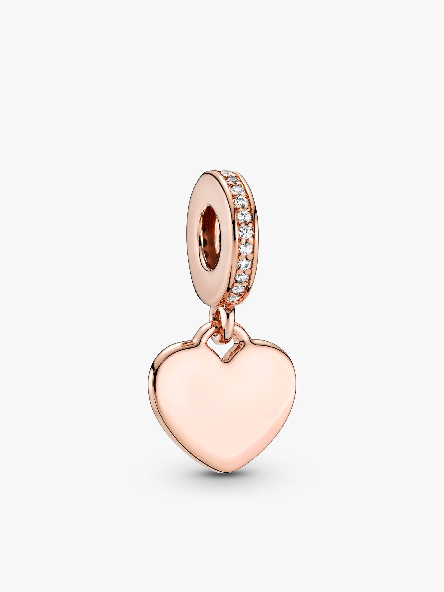Charm Pendente Gravável com Plaquinha de Coração