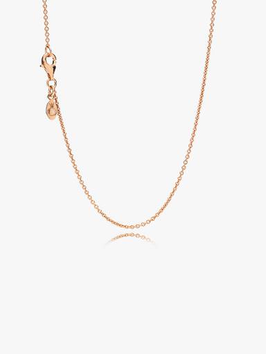 Silver necklace with rose gold plating