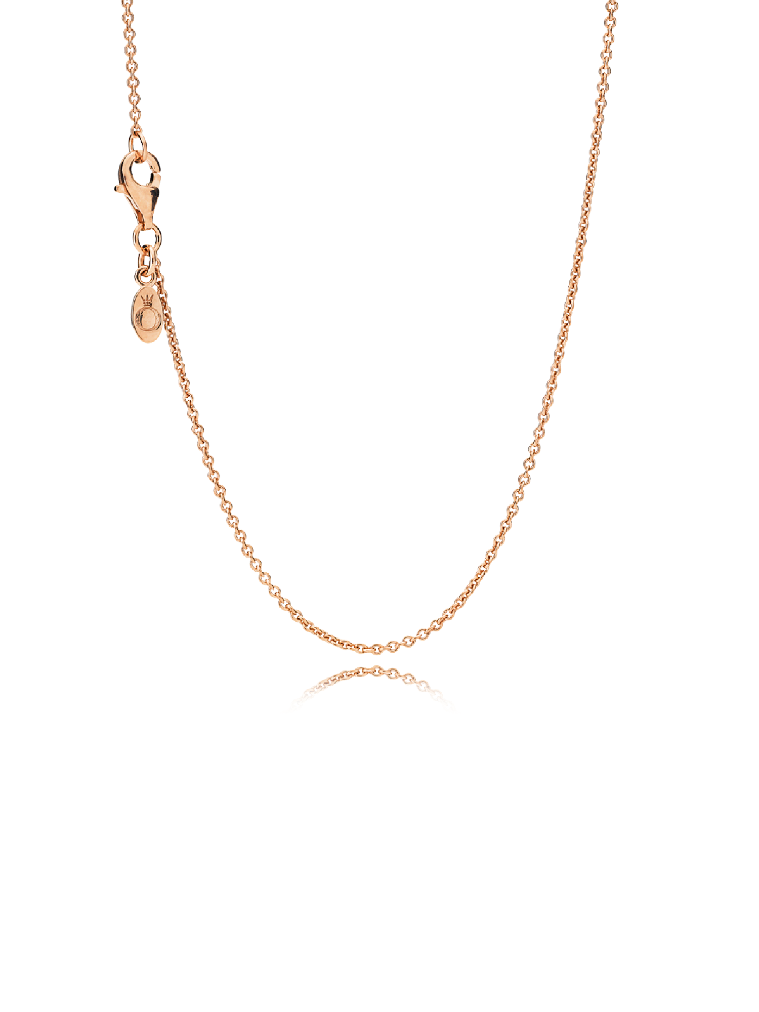 Silver necklace with rose gold plating