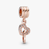 Heart 14k rose gold-plated dangle with cubic zirconia Heart 14k rose gold-plated dangle with cubic zirconia