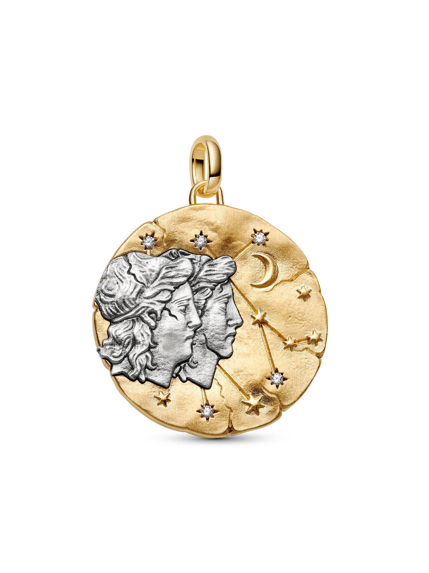 Charm Medalhão Maxi do Zodíaco do Signo de Gêmeos