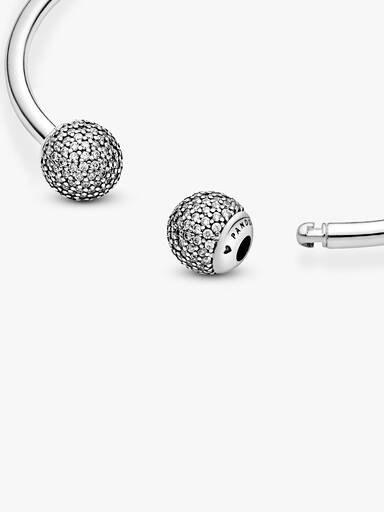 Pandora Moments Aberto Pavê Bracelete Rígido