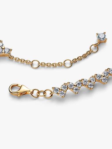Pulseira Coração com Três Pedras