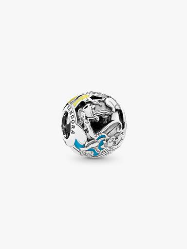 Disney Alice in Wonderland silver charm with mixed enamel colours