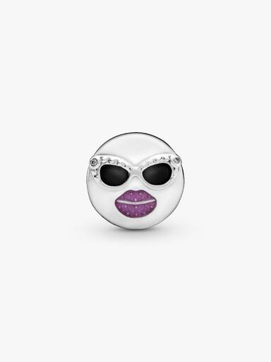 Cool Face Emoticon Charm