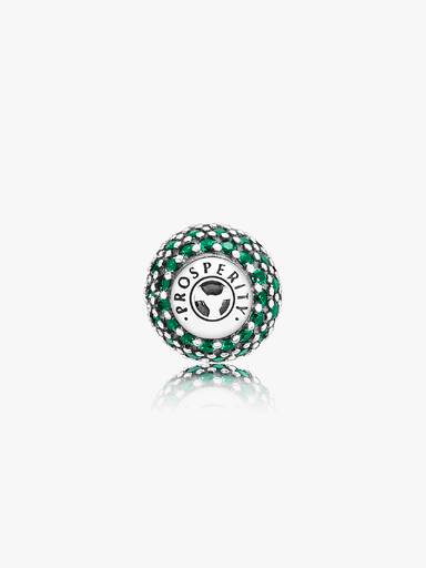 PROSPERITY ESSENCE COLLECTION charm in silver with green crystal