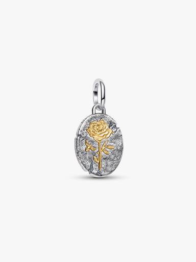 Charm Medalhão Rosa