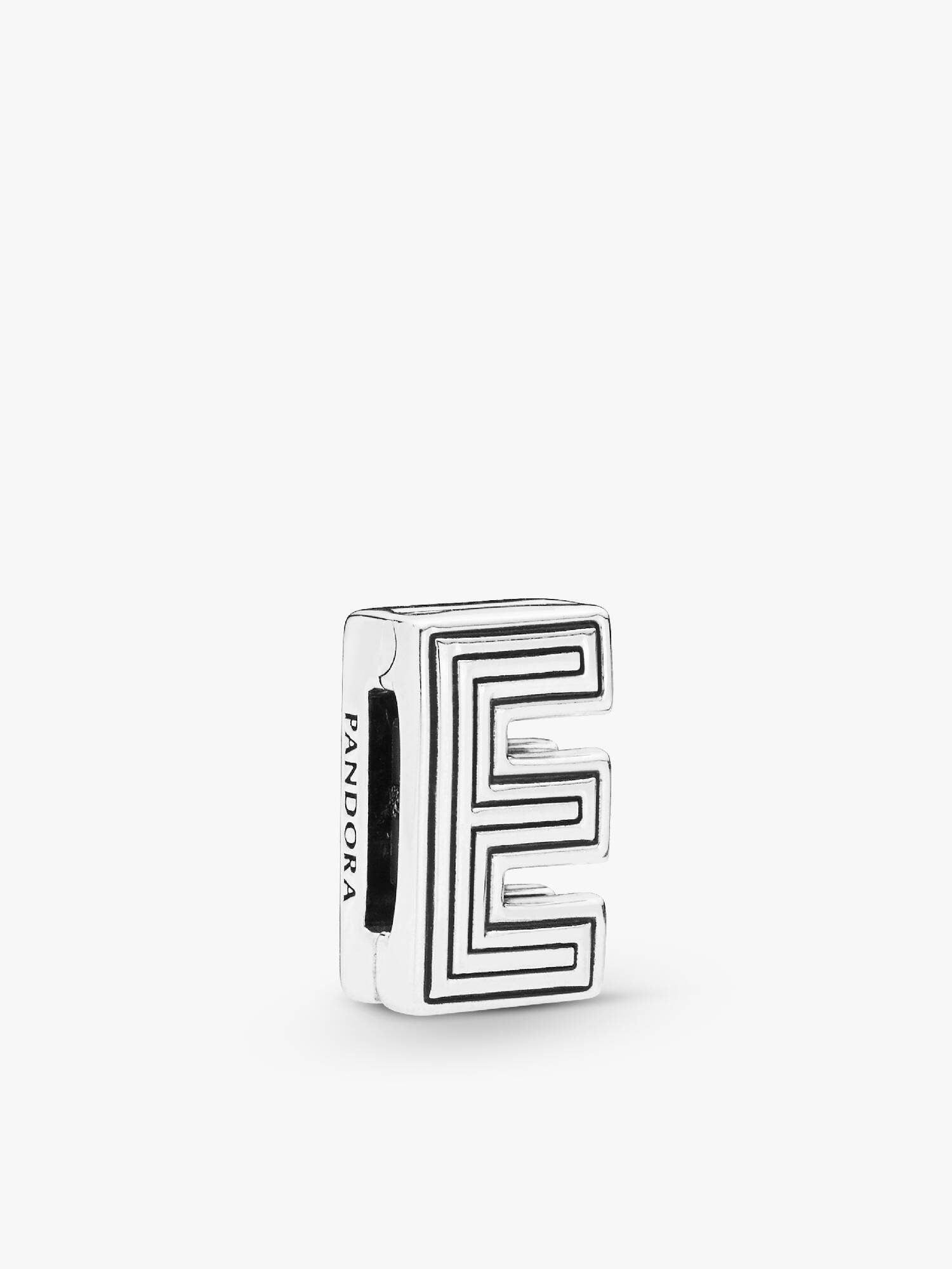 Pandora Reflexions letter E silver clip charm
