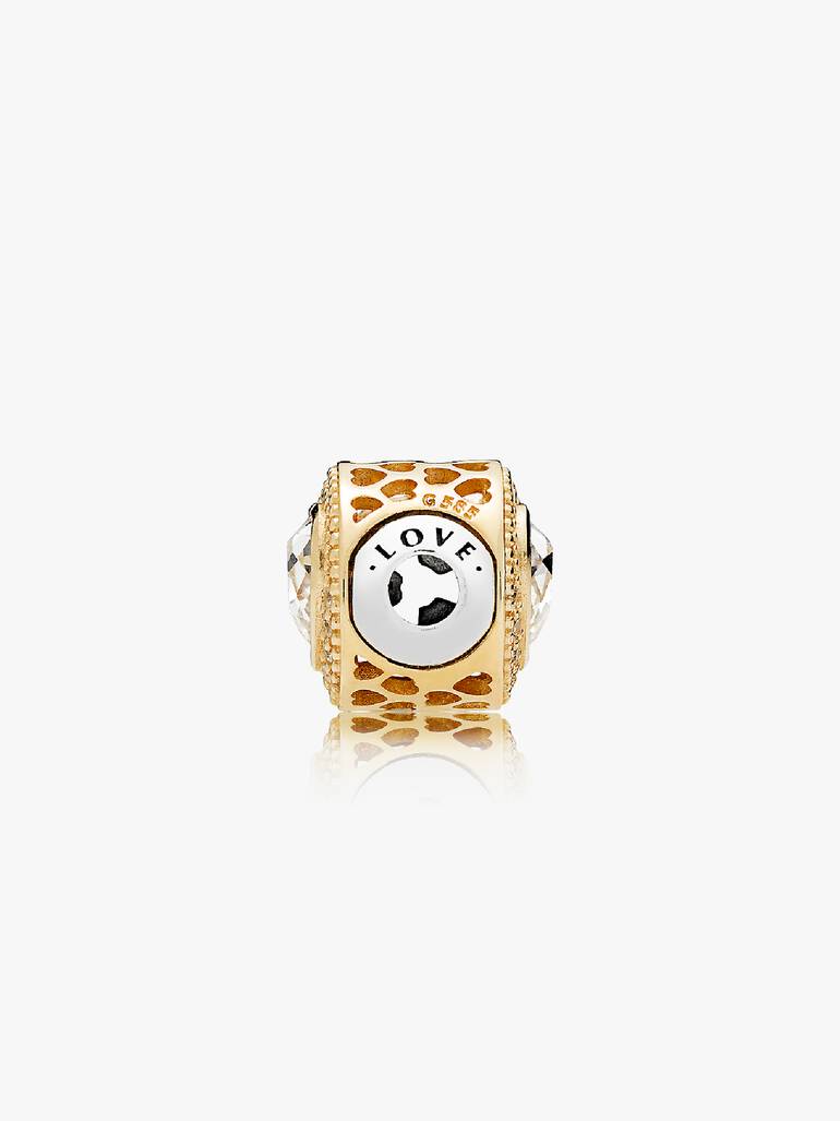 Amor Charm, ouro 14k e Zircônia Cúbica Transparente