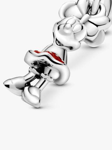 Disney Minnie silver pendant with red enamel