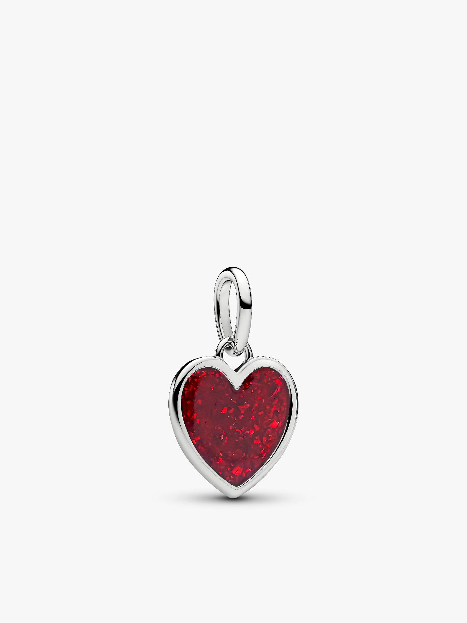 Charm Pendente Gravável de Coração Vermelho