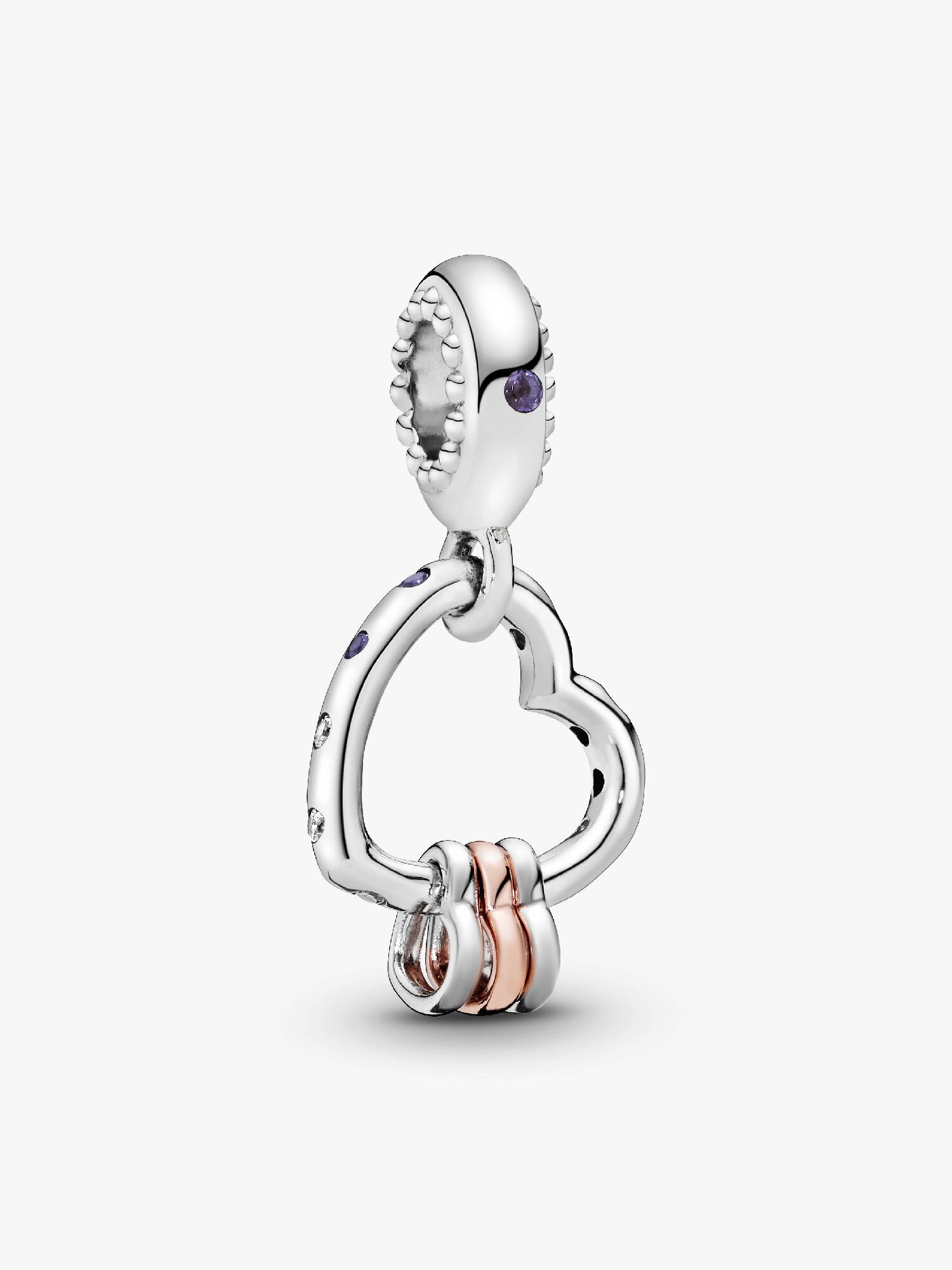 Charm Pendente Coração e Corações