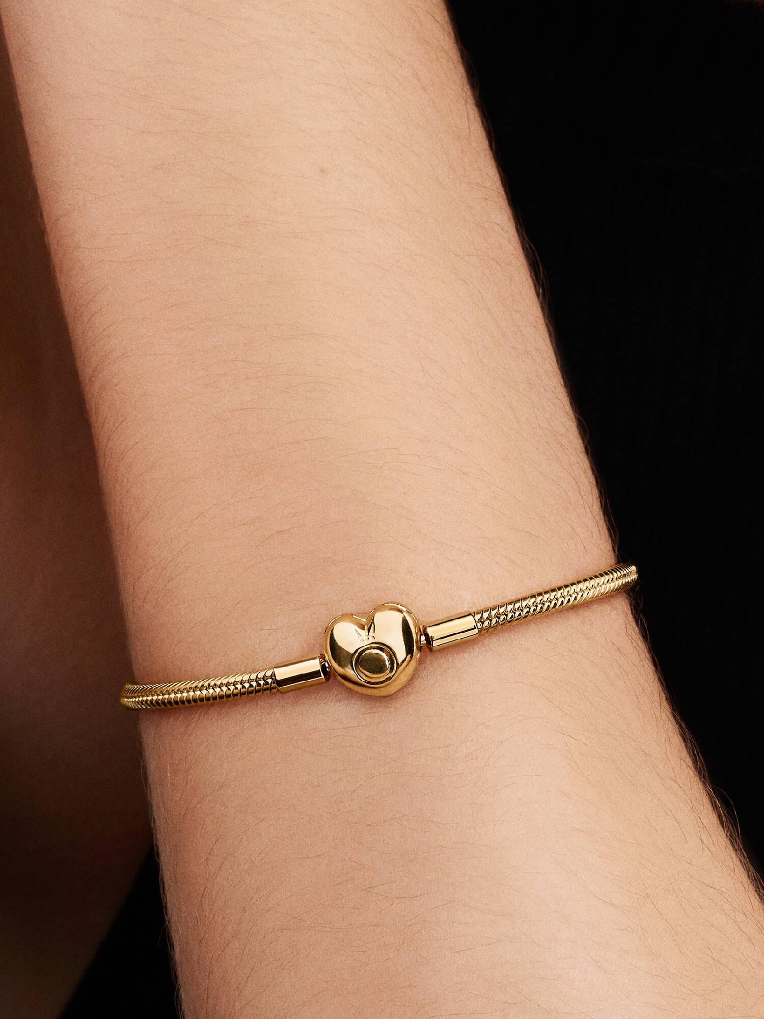 Pulseira Corrente Snake com Fecho de Coração