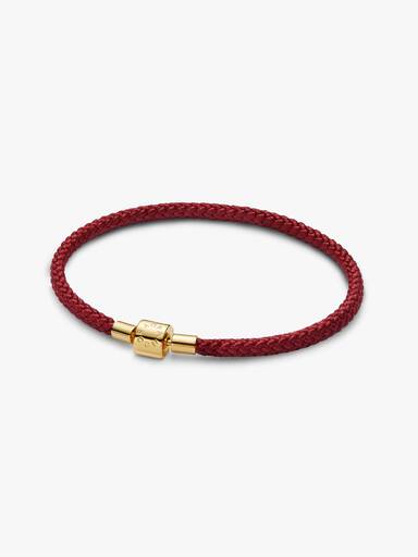 Pulseira de Cordão Vermelho Cintilante