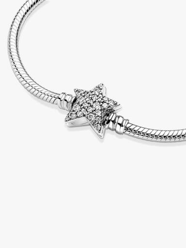Pulseira Corrente Snake com Fecho de Estrela Brilhante