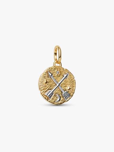 Charm Medalhão Flechas Cruzadas