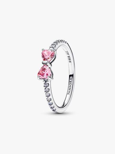 Anel Laço Rosa Brilhante