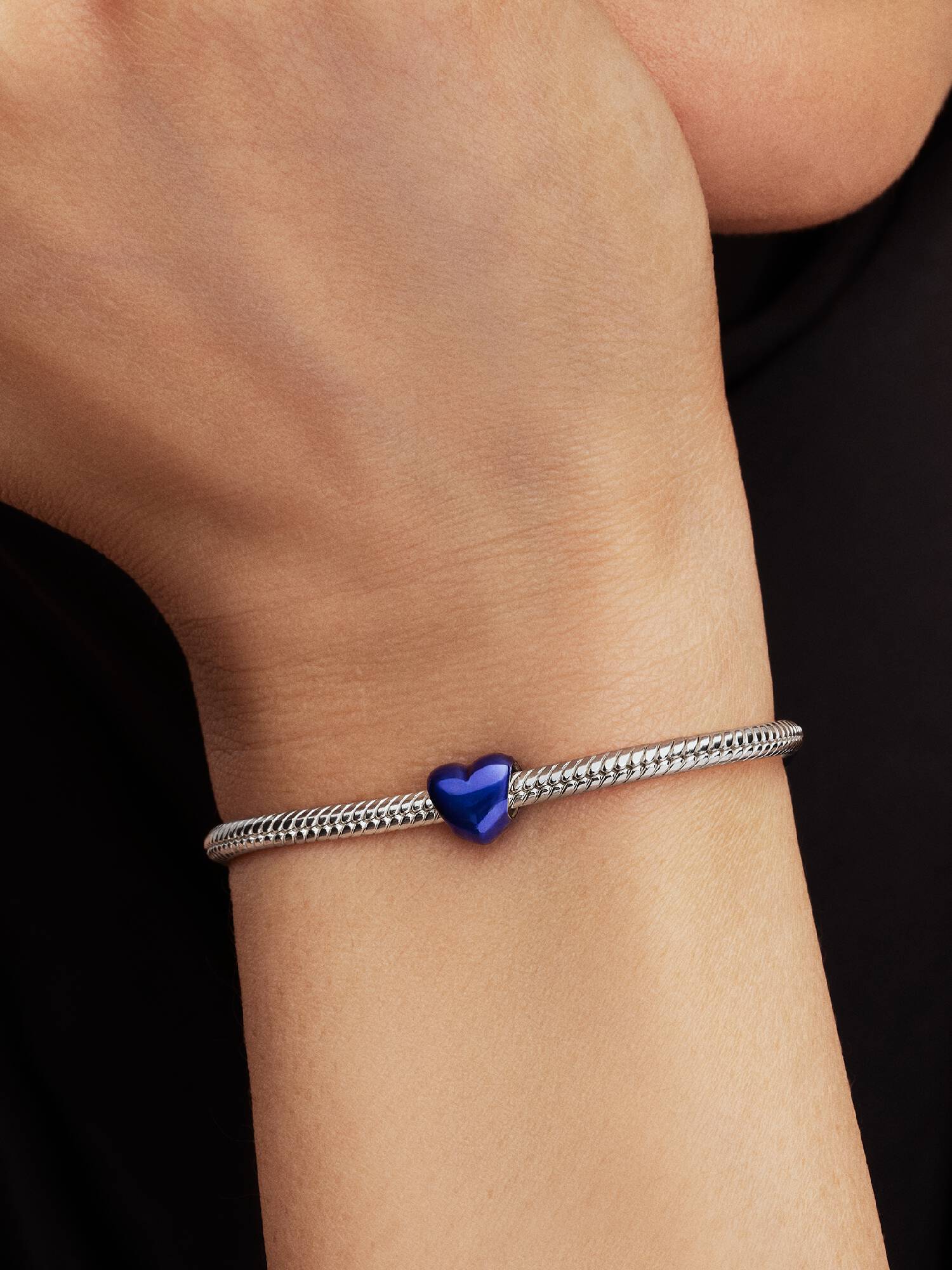Mini Charm de Coração Azul