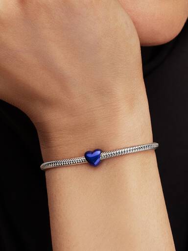 Mini Charm de Coração Azul