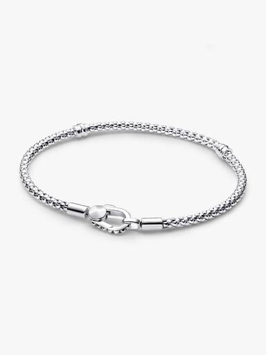 Pulseira Corrente Cravejada e Fecho em Mosquetão