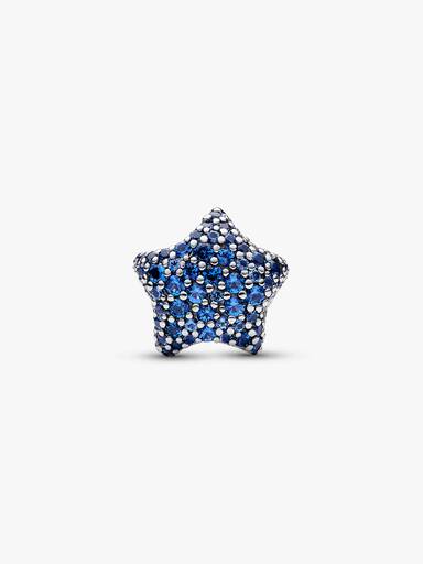 Charm Estrela Azul em Pavé
