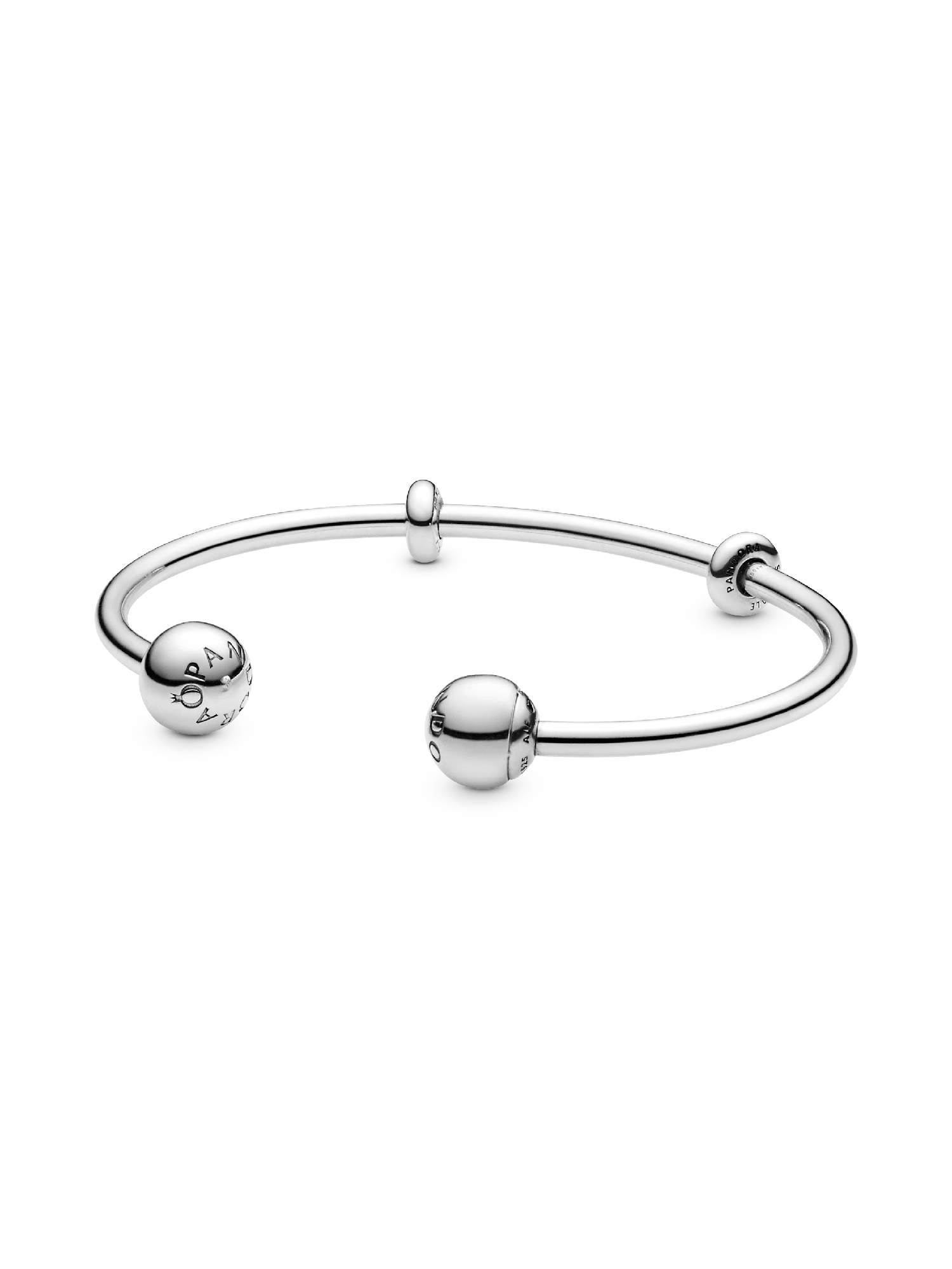 Bracelete Rígido Aberto entre Esferas
