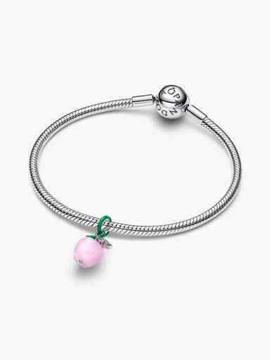 Charm de maçã rosa em Murano.
