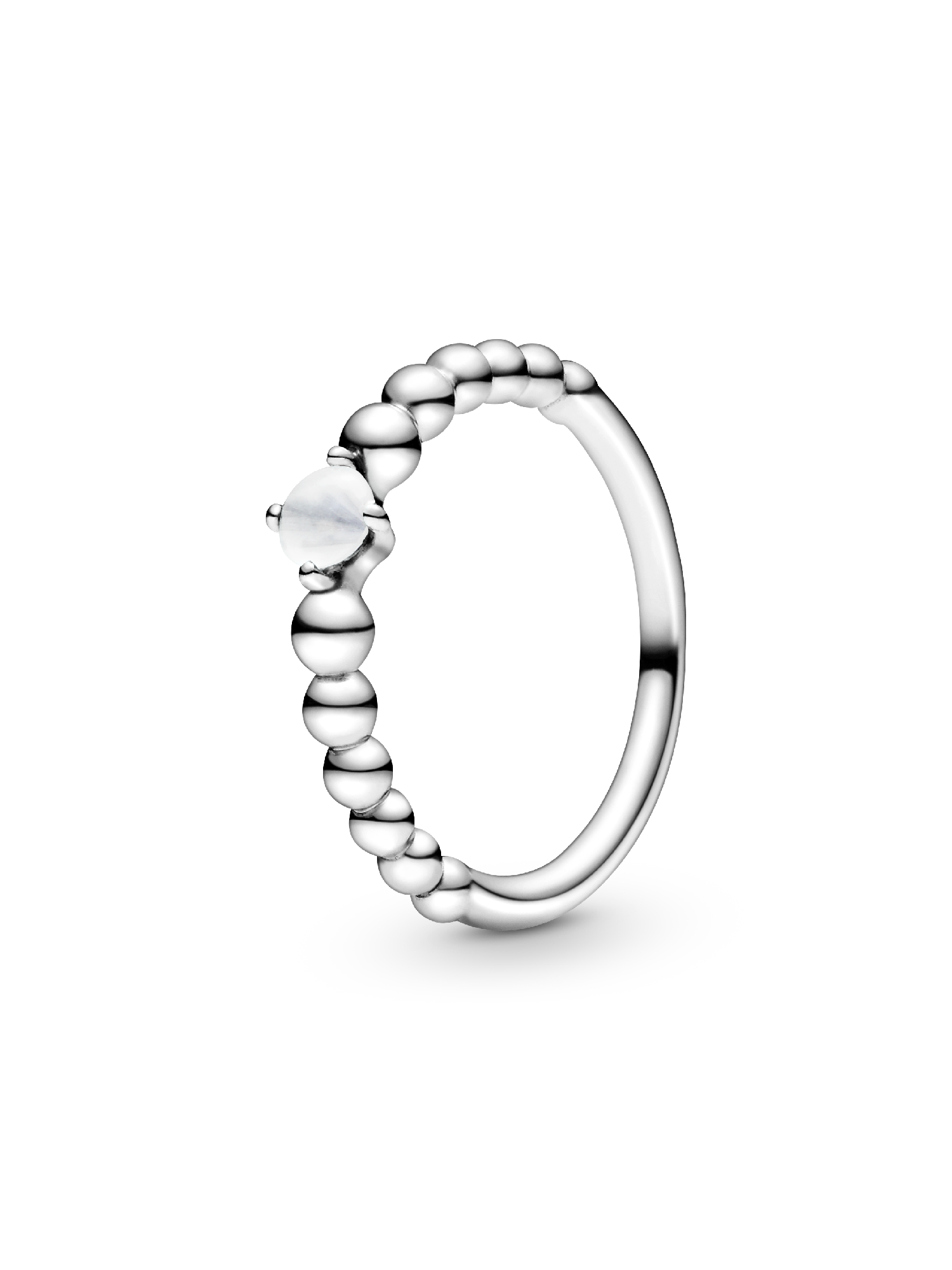 Anel Milky Branco Beaded