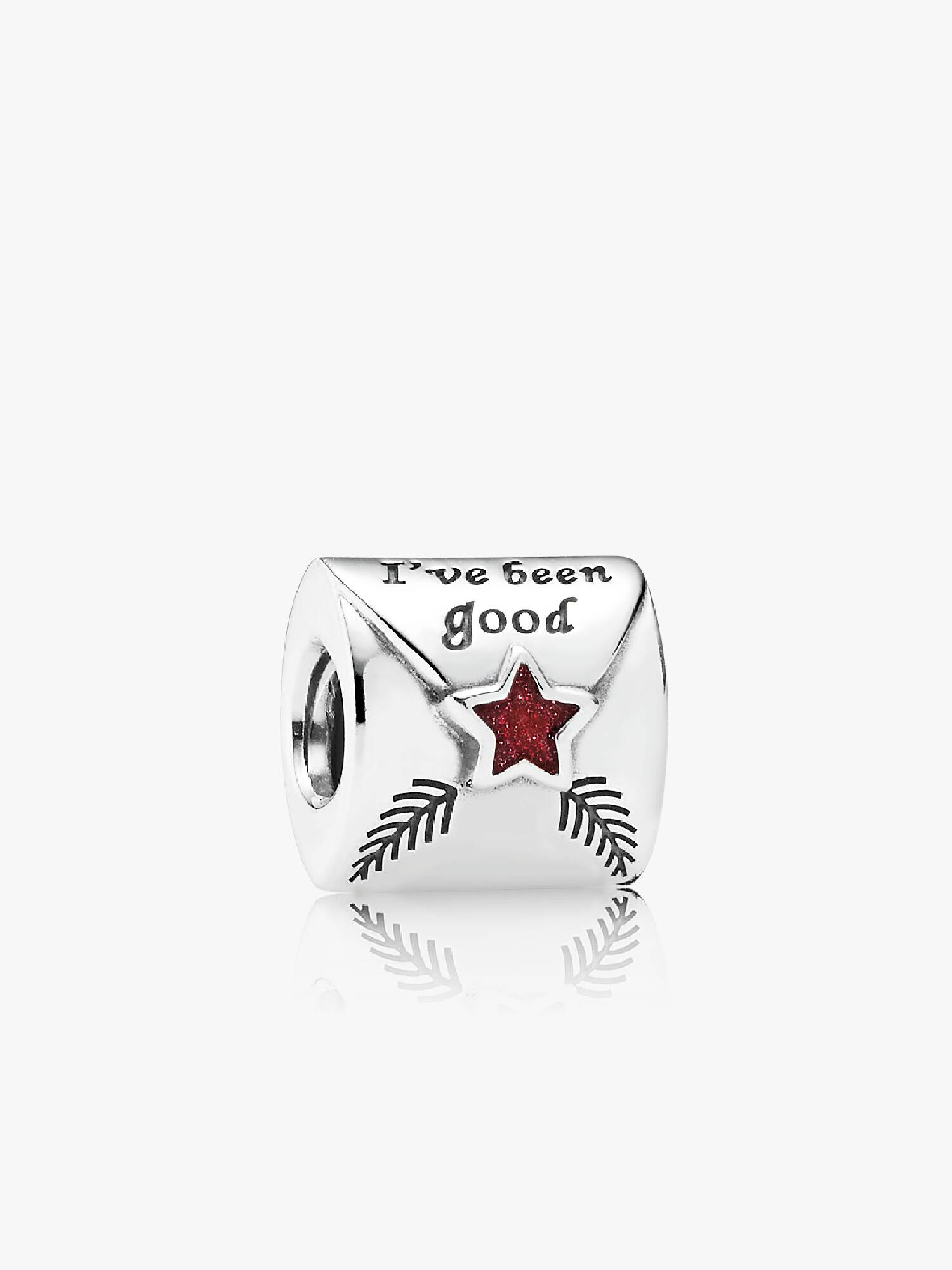 Letra To Santa Charm, Vermelho Esmalte