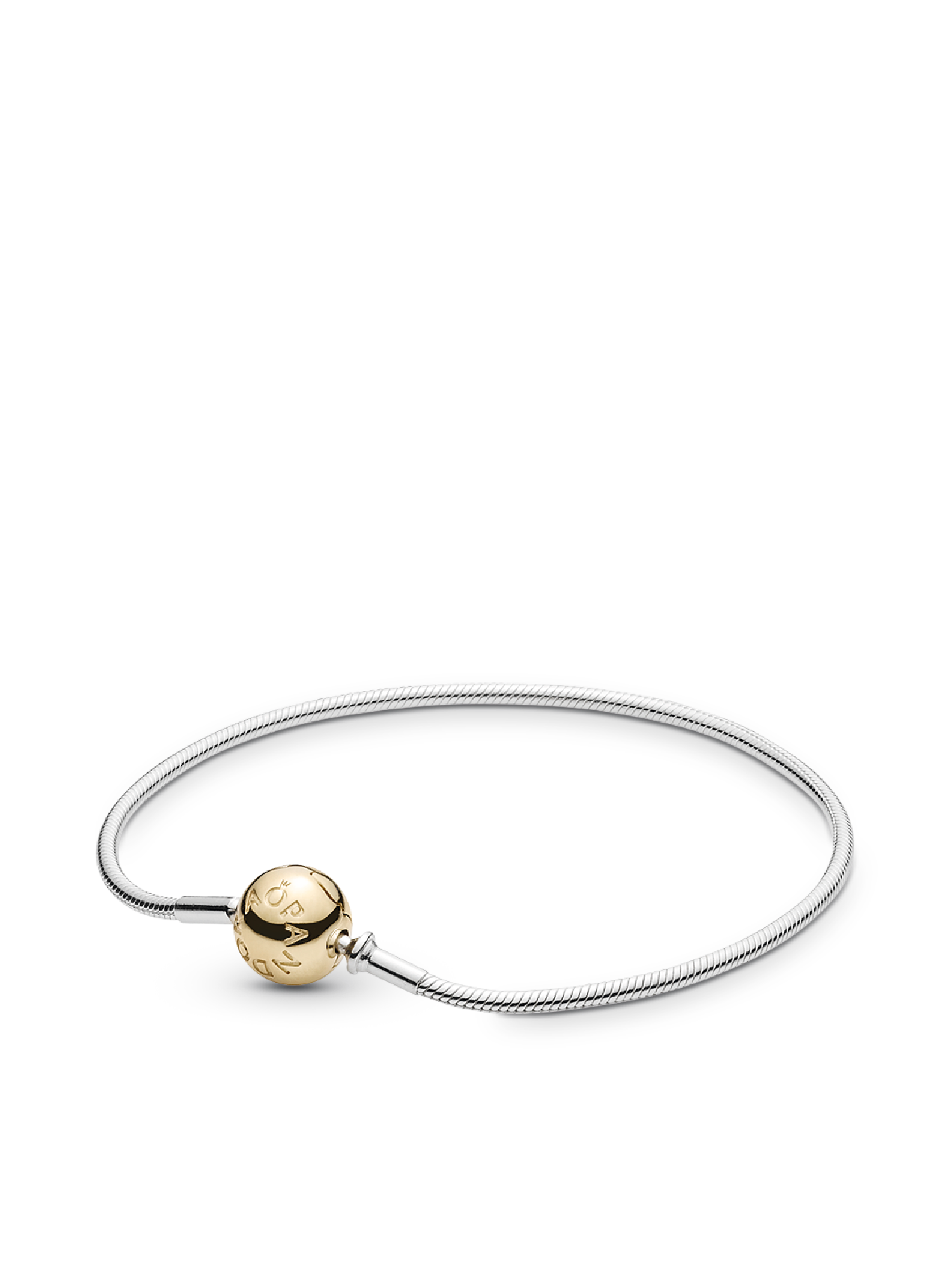 Essence Collection Prata de Lei Bracelete com ouro 14k Clasp