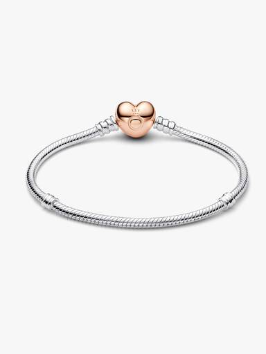 Pulseira Corrente Snake com Fecho de Coração