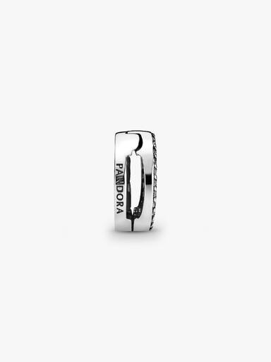 PANDORA Reflexions silver clip charm with clear cubic zirconia