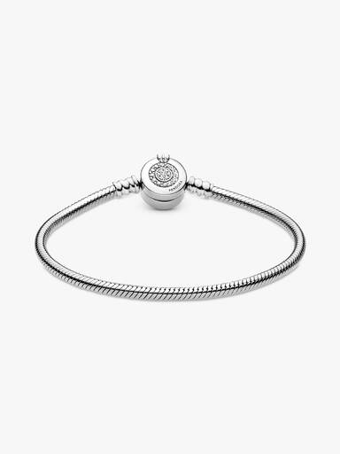 Pulseira Corrente Snake com Coroa Brilhante