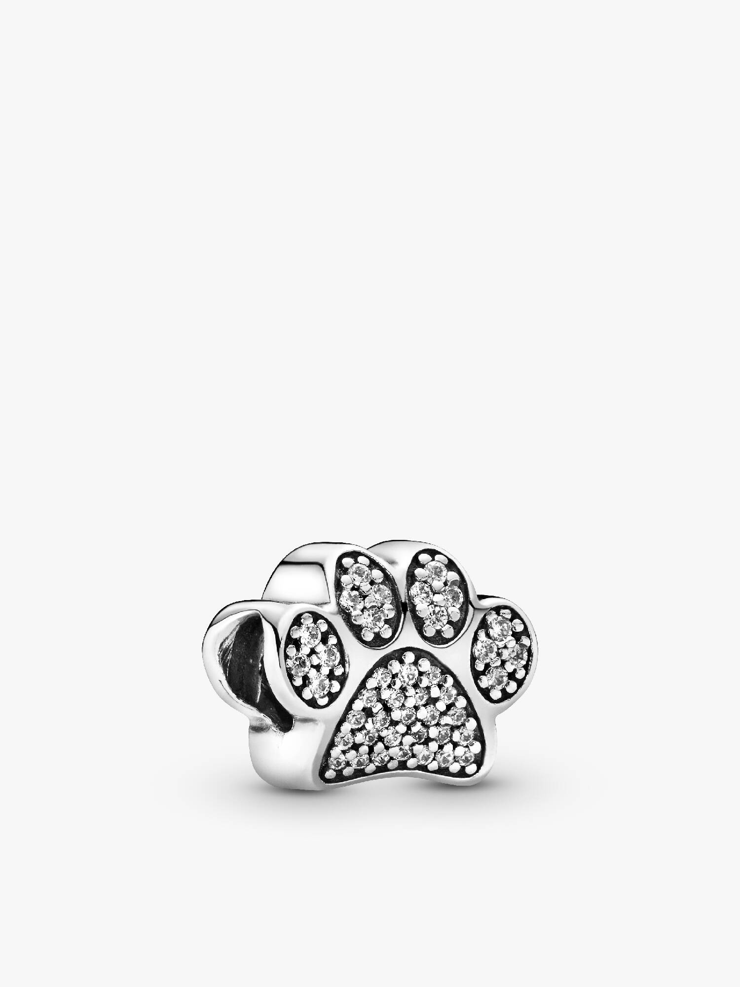 Charm com Estampa de Patinha Brilhante