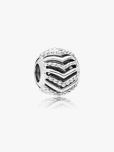 Wishbone silver charm