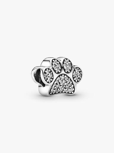 Charm com Estampa de Patinha Brilhante