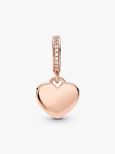 Charm Pendente Gravável com Plaquinha de Coração