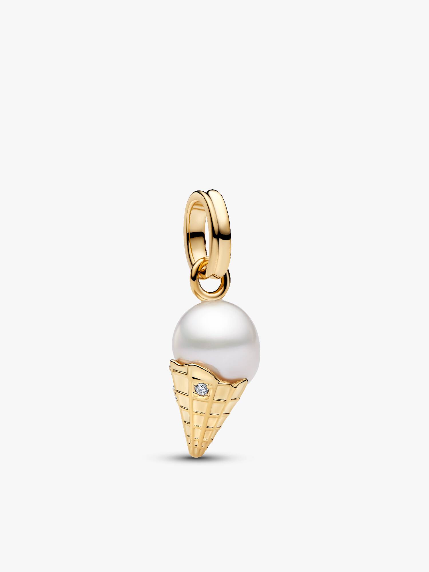 Charm pendente sorvete com pérola barroca de água doce