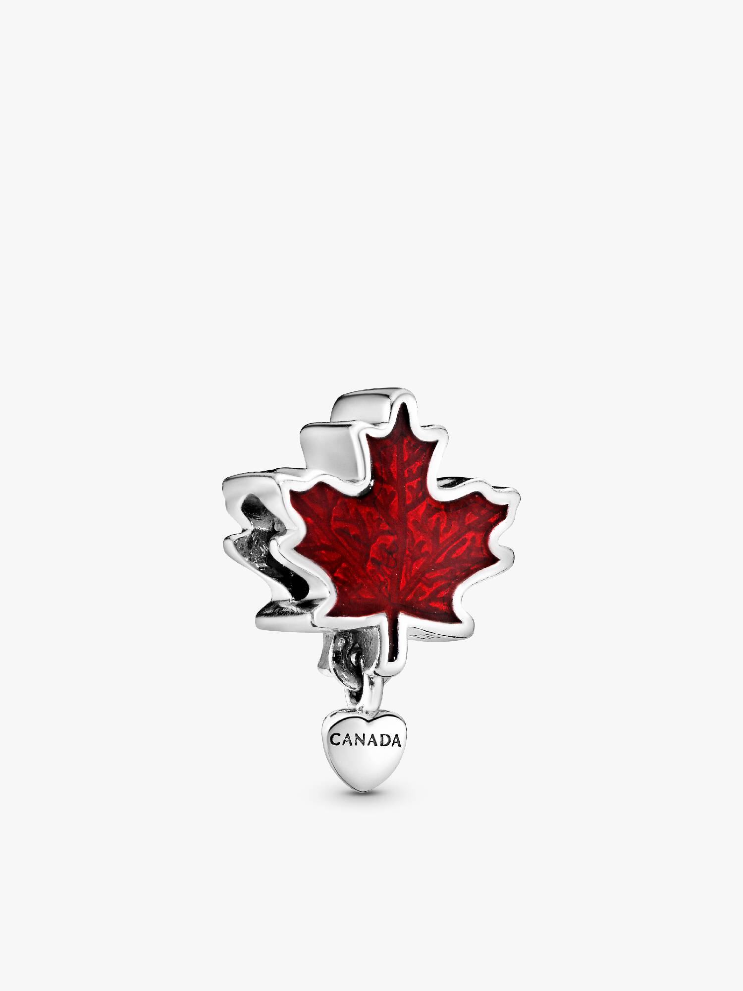 Charm de folha de bordo vermelha do Canadá