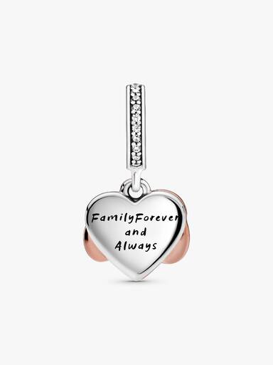 Charm Pendente Brilhante Coração Infinito