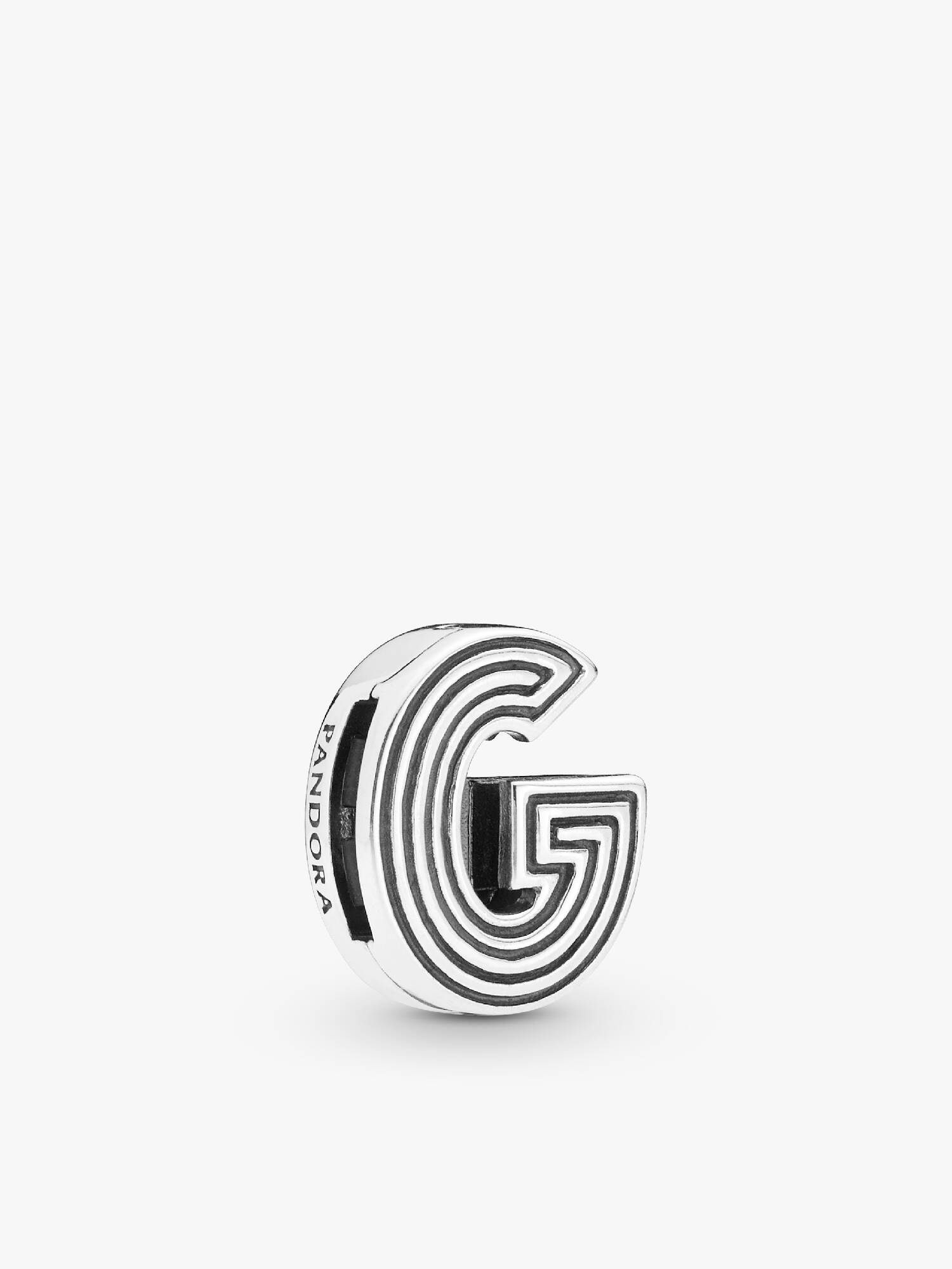 Pandora Reflexions letter G silver clip charm