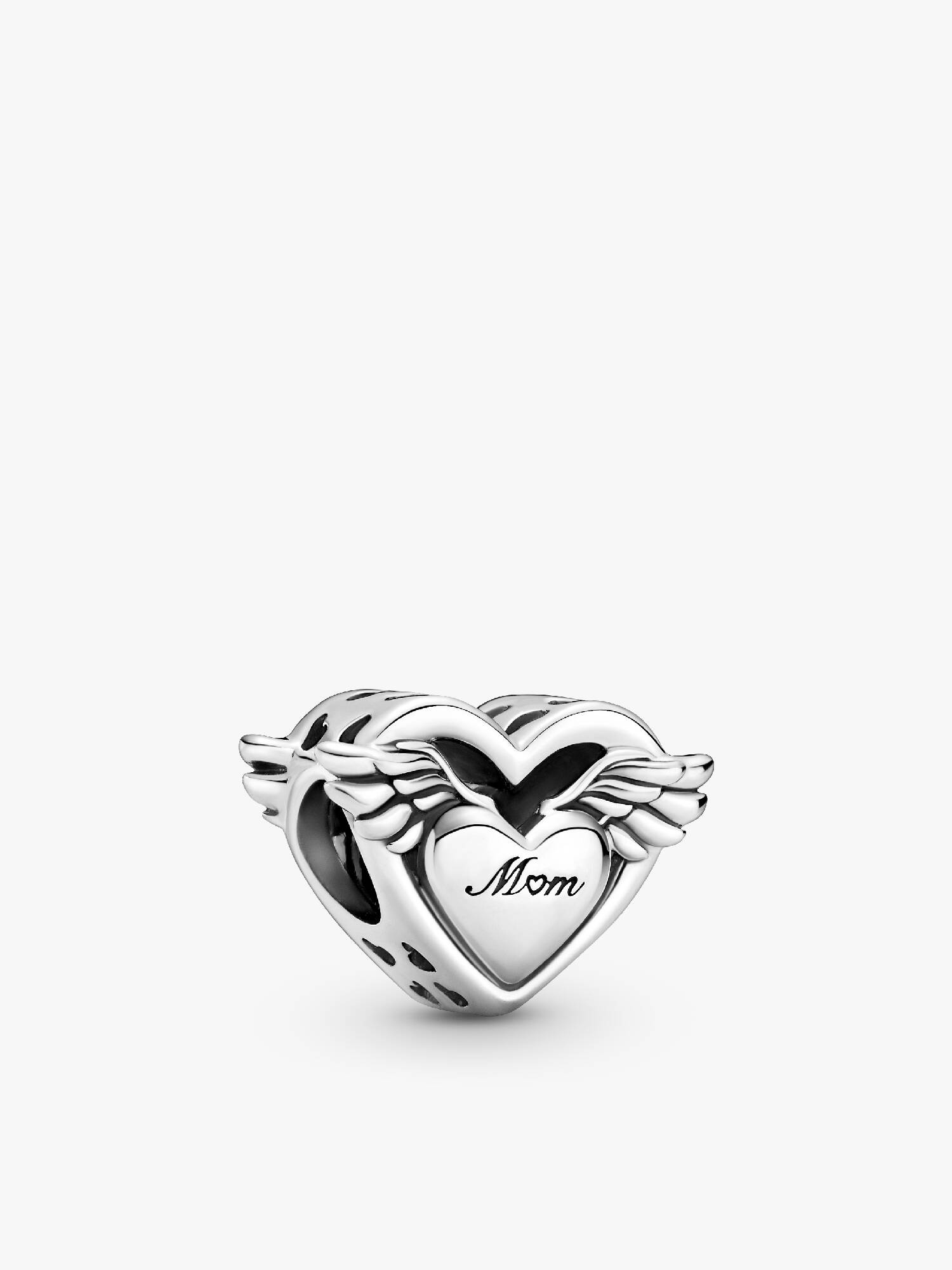 Charm Coração Com Asas de Anjo "Mamãe"