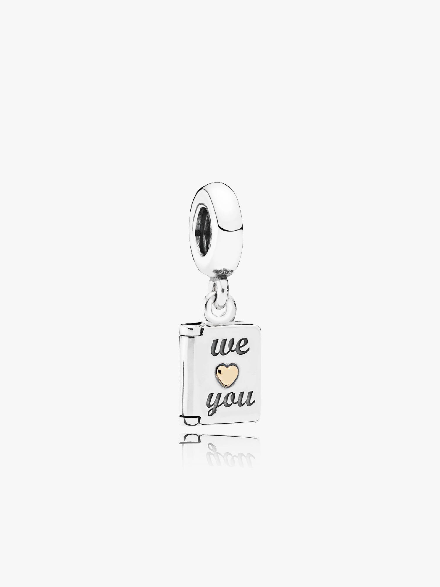 Mothers Day card silver dangle with 14k