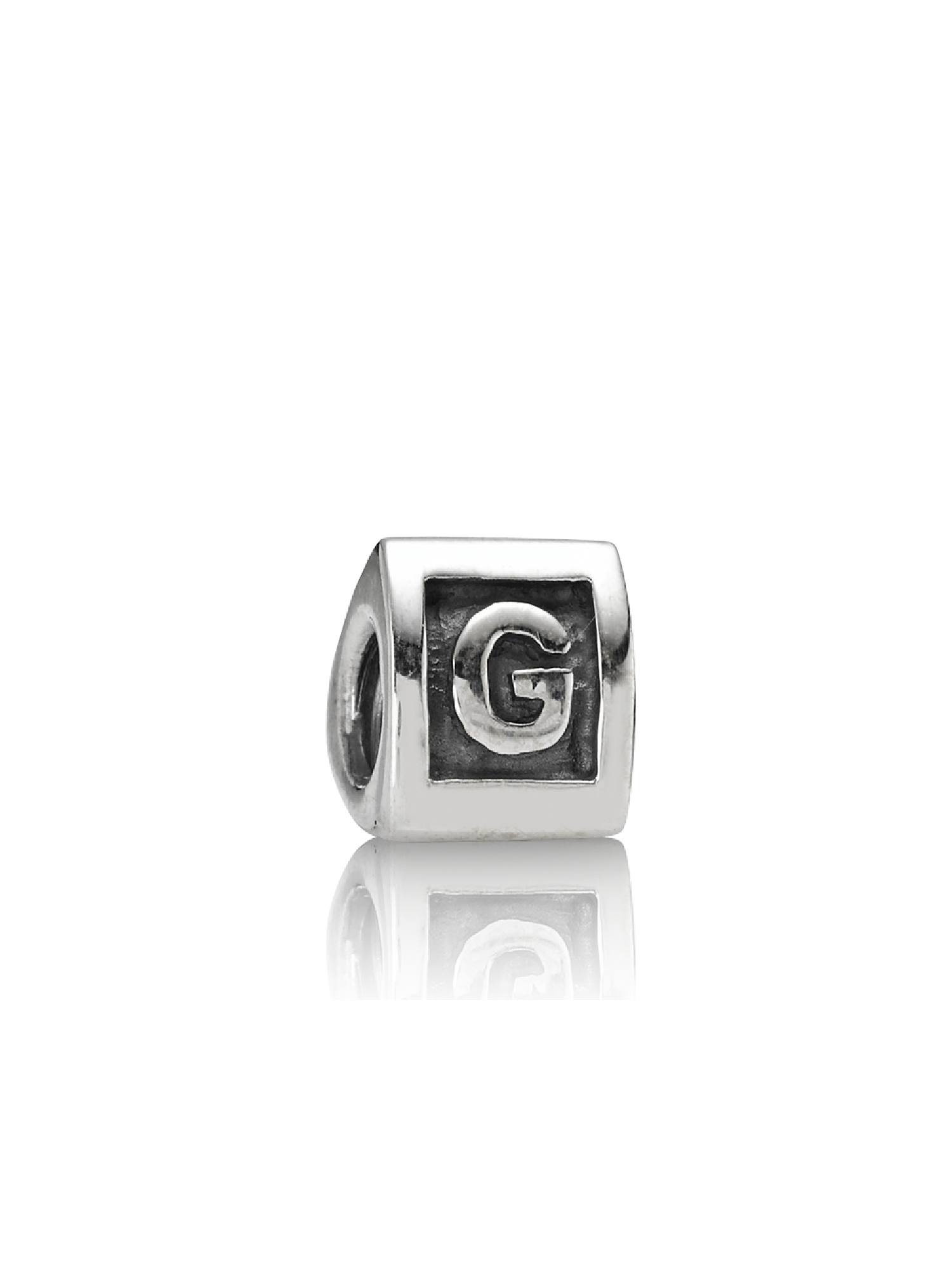 Capital G silver charm