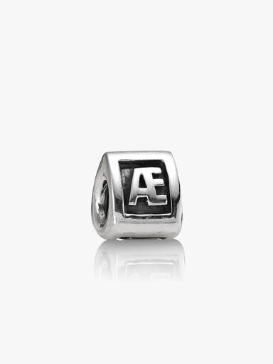 Capital A silver charm